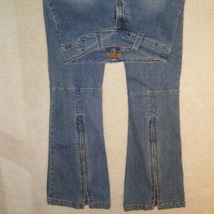 AB 2502 Arden B (Size 10 Long) Distress Spandex   Denim (Palazzo Leg)